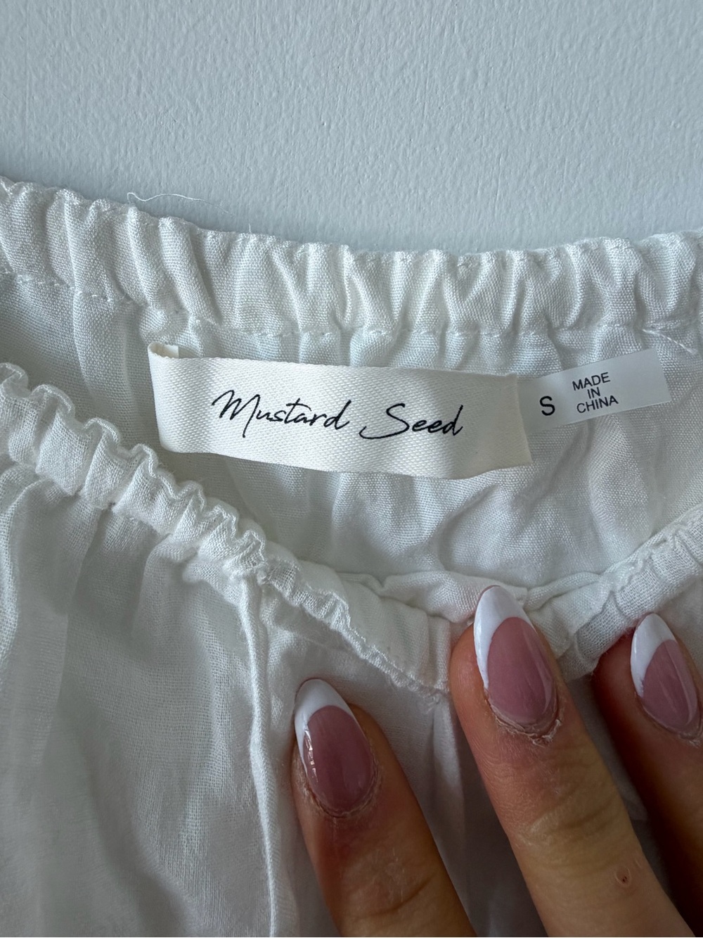 Mustard Seed White Tiered Maxi Skirt Size S Boho - Picture 3 of 4